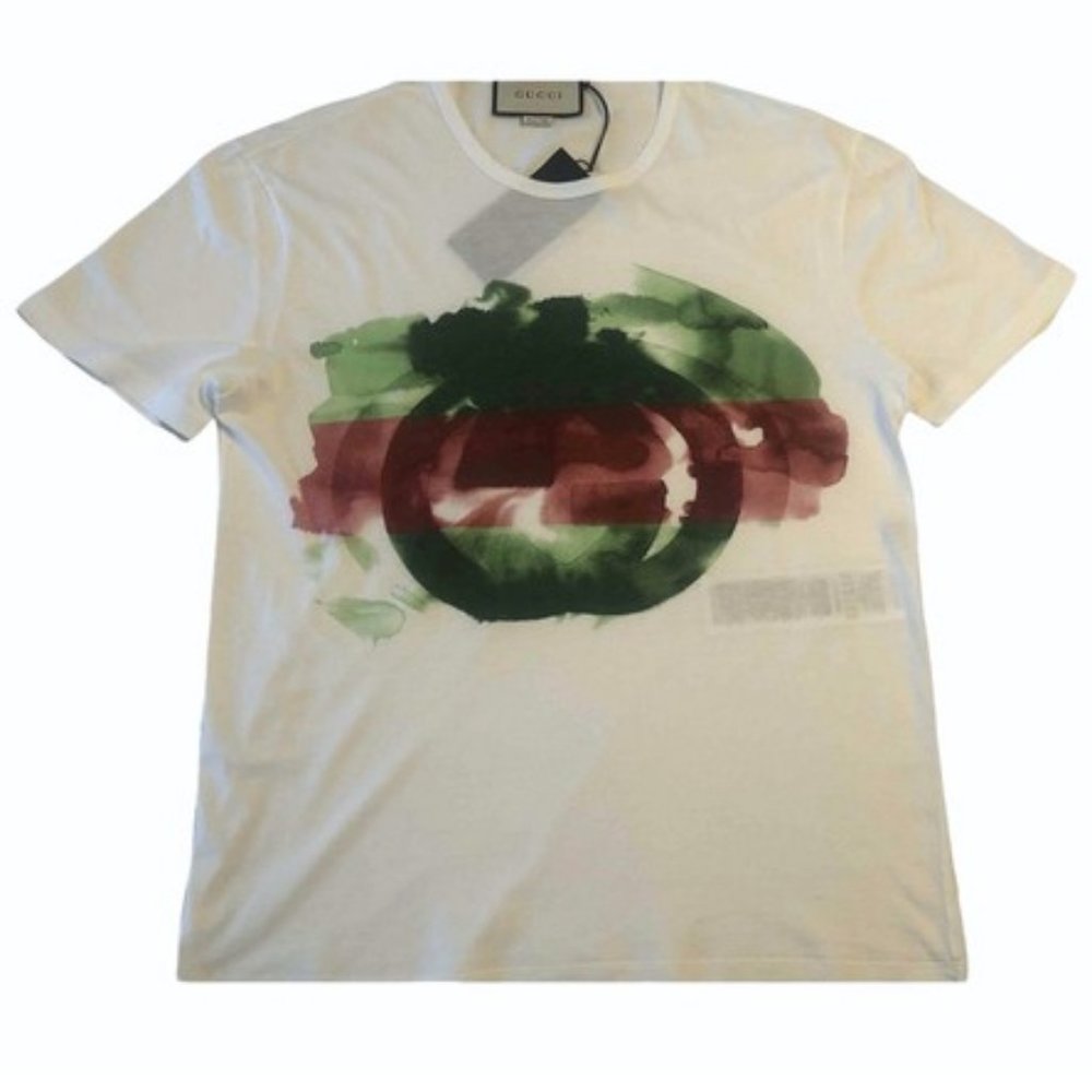 Watercolor GG Graphic Print T-Shirt